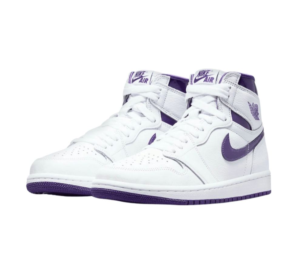 Air Jordan 1 Retro High OG White & Court Purple