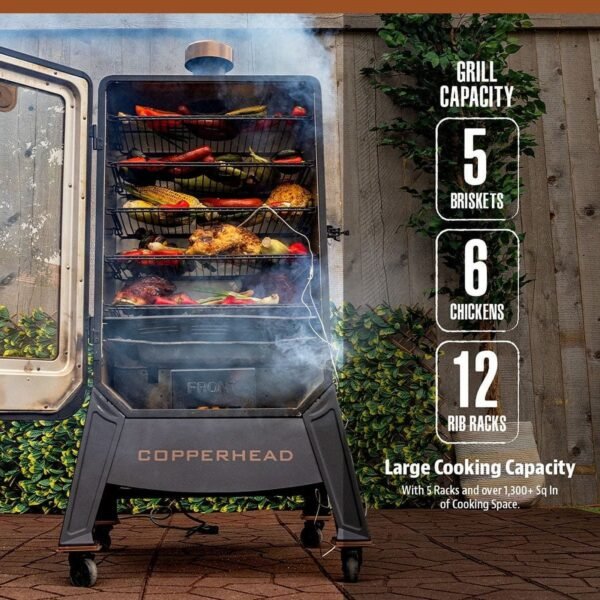 Pit Boss 1300 Connected Pellet Smoker Copperhead – Onyx Edition with Wi-Fi®