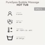 Intex: PureSpa: Sahara Tan Inflatable Hot Tub Set – 6 Person – 85″ Round Outdoor Heated Bubble Spa, Jet Massage, Cover, Hard Water Treatment System