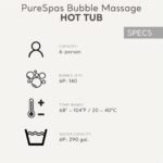 Intex: PureSpa: Sahara Tan Inflatable Hot Tub Set - 6 Person - 85" Round Outdoor Heated Bubble Spa, Jet Massage, Cover, Hard Water Treatment System