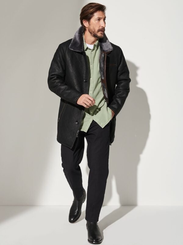 Hayes Quilted Sheepskin Coat