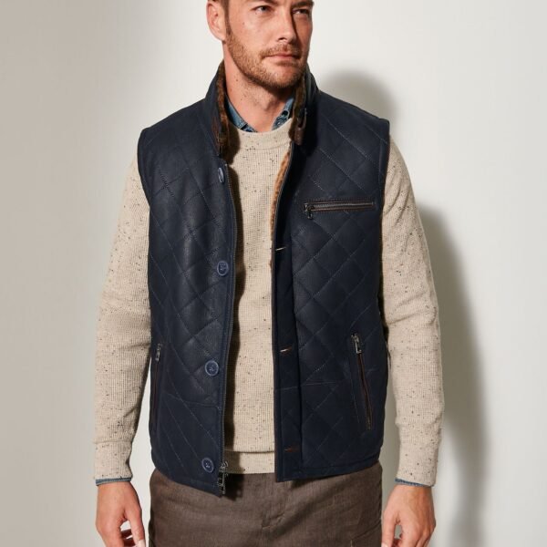 Hayes Quilted Sheepskin Vest