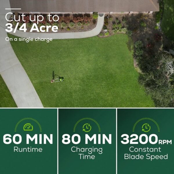 Greenworks 60V 21" Brushless Self-Propelled Battery Powered Lawn Mower + (2) 4.0Ah Batteries & Dual Port Charger