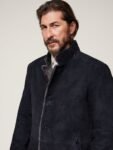 Austin Suede Leather Blazer with Shearling Lining