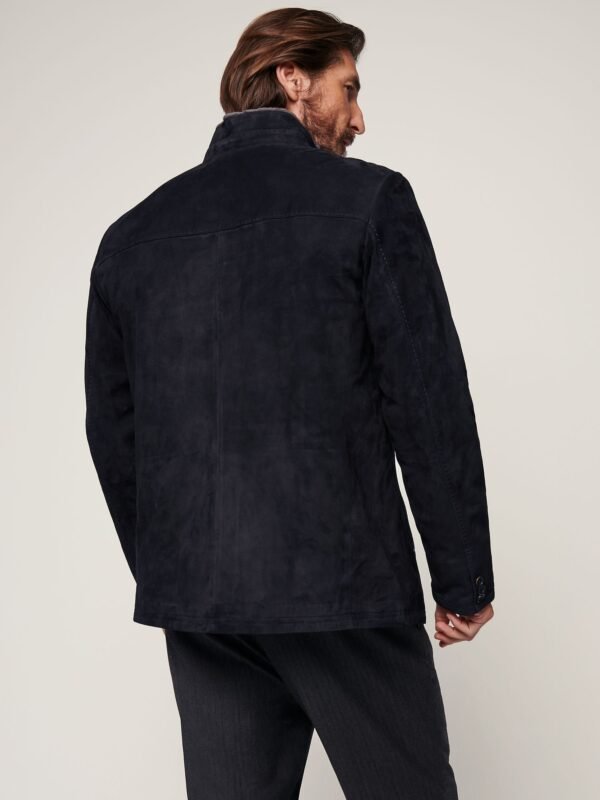 Austin Suede Leather Blazer with Shearling Lining