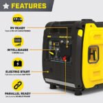 New!Champion Power Equipment 5500Watt Wireless Remote Start RV Ready Portable Inverter Generator with Quiet Technology & CO Shield