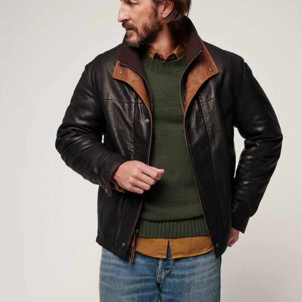 Romano Black Leather Jacket