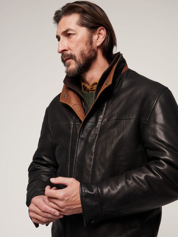 Romano Black Leather Jacket
