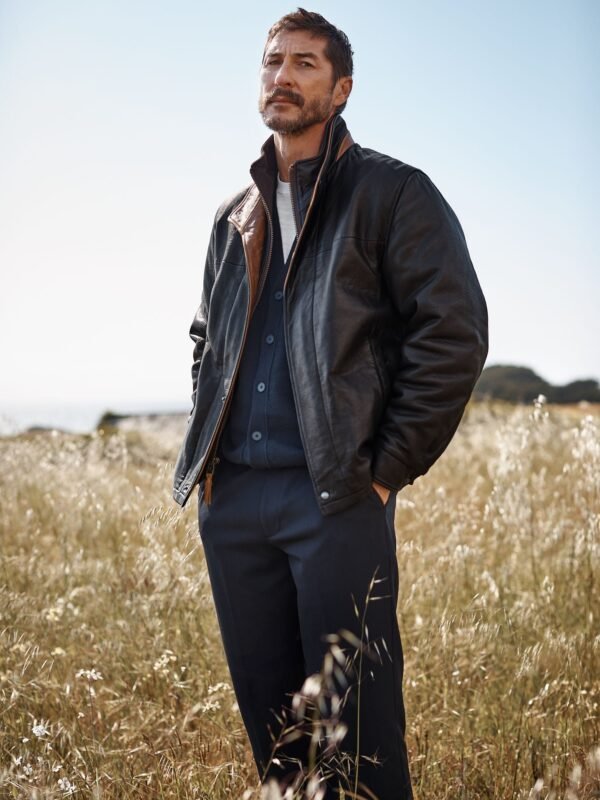 Romano Black Leather Jacket