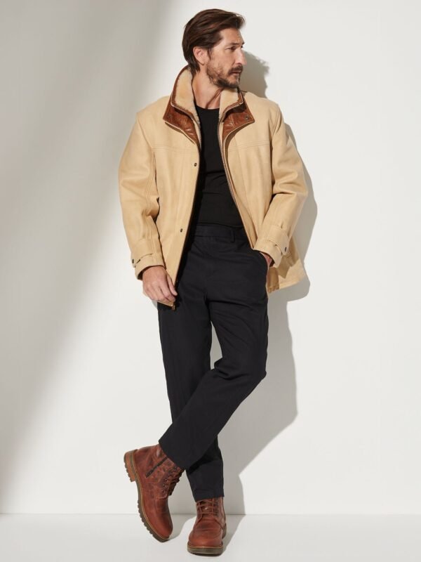 Jack Frost Palomino Edition Leather Coat with Shearling Lining