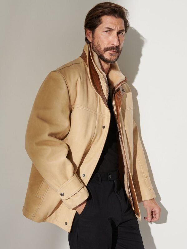Jack Frost Palomino Edition Leather Coat with Shearling Lining
