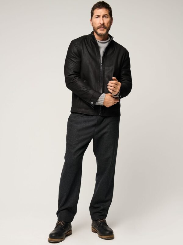 Zachary Embossed Leather Jacket