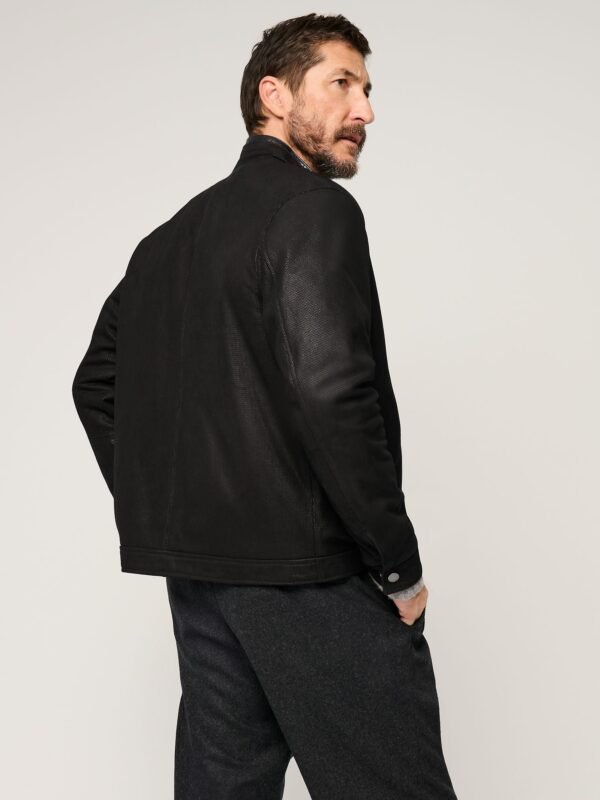 Zachary Embossed Leather Jacket