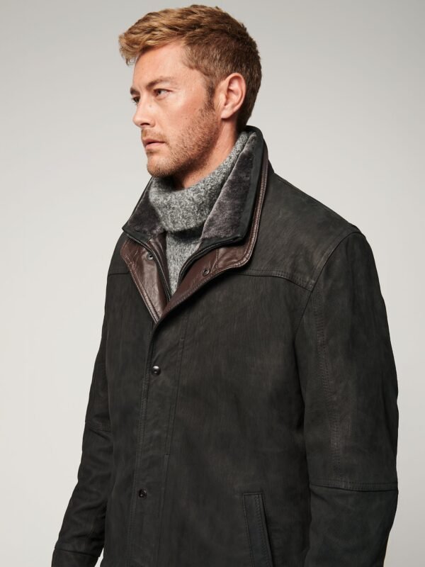 James Buffed Leather Jacket