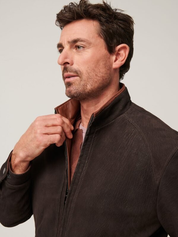 Zachary Distressed Leather Jacket