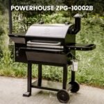 Z GRILLS Powerhouse 1056 sq.in Black Pellet Grill & Smoker 10002B with PID Controller, Foldable Front Shelf and Rain Cover