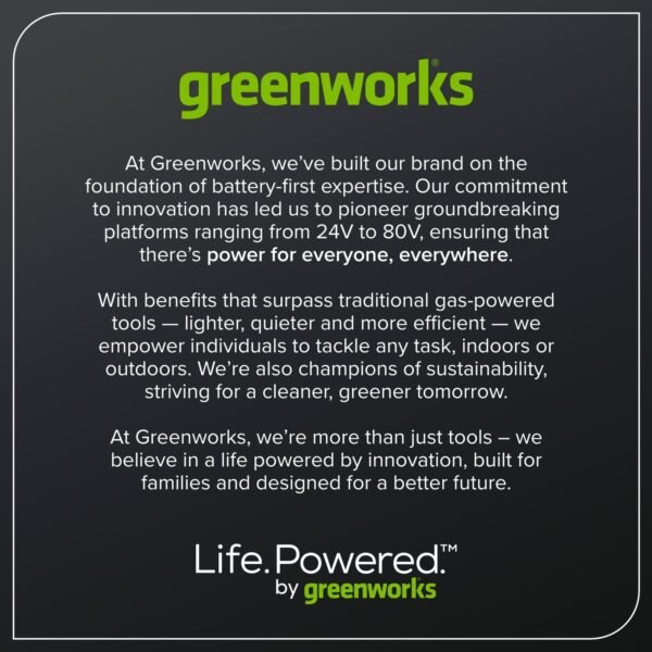 Greenworks 60V 21" Self Propelled Lawn Mower with (1) 8.0 Ah Battery & Rapid Charger 2546402