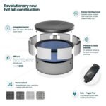 Wave Tahoe 4 Person Eco-Foam Round Hot Tub EnergySave Bundle with 70 Aquajet Massage System | Graphite Gray