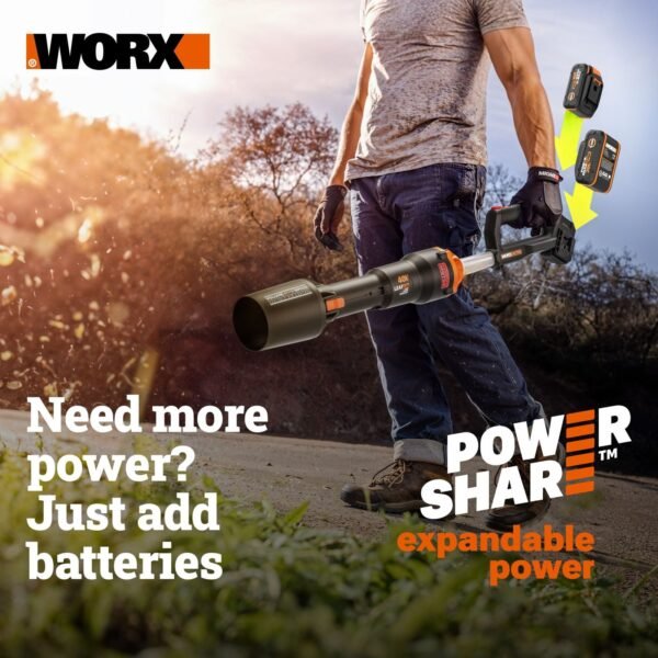Worx WG471 40V Power Share 20" Cordless Snow Blower with Brushless Motor