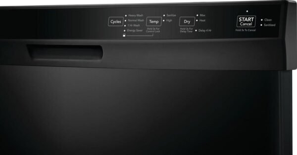 Frigidaire 24" Built-In Dishwasher, Front Control, Black