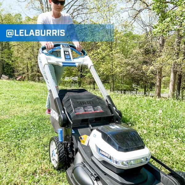 HART 40-Volt 21-inch Supercharge 3-in-1 Self-Propelled Mower Kit, (2) 6.0Ah Lithium-Ion Batteries