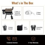 Z GRILLS Backyard Warrior 697 sq.in 8-in-1 Wood Pellet Grill Smoker with PID V3.0 Technology, LCD Screen, Meat Probes and Rain Cover