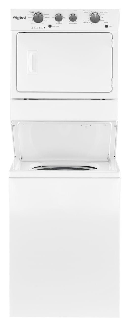 Whirlpool 3.5 Cu. Ft. Stacked Electric Laundry Center with 9 Wash Cycles and AutoDry System, White