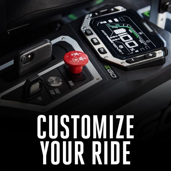 EGO Power+ Electric Riding Lawn Mower, 42″ Deck with Zero Turn Radius, Includes (4) 56V 10.0Ah Batteries and Charger – ZT4204L