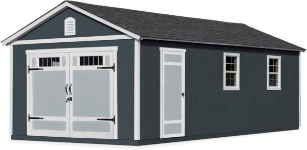 Handy Home Products Manhattan 12x24 Garage Do-it-Yourself Wooden Storage Shed, Does not Include Paint and Roofing Shingles