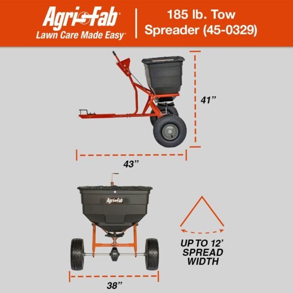 Agri-Fab 45-0543 Tow-Behind 100 lb Lawn & Garden Spiker Seeder Spreader