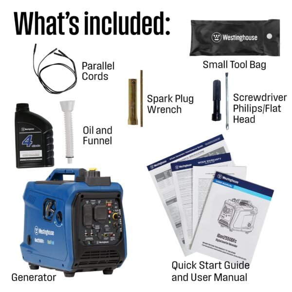 Westinghouse iGen2550DFc Recoil Start 2550-Watt Dual Fuel (Gasoline/Propane) Inverter Generator IGEN2550DFC