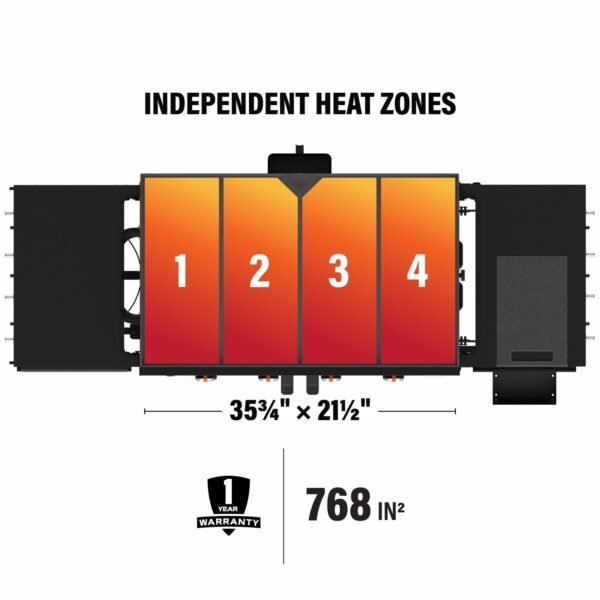 Blackstone Original Outdoor Griddle, 4-Burner 36″ Propane Flat Top Grill with Hood, Black