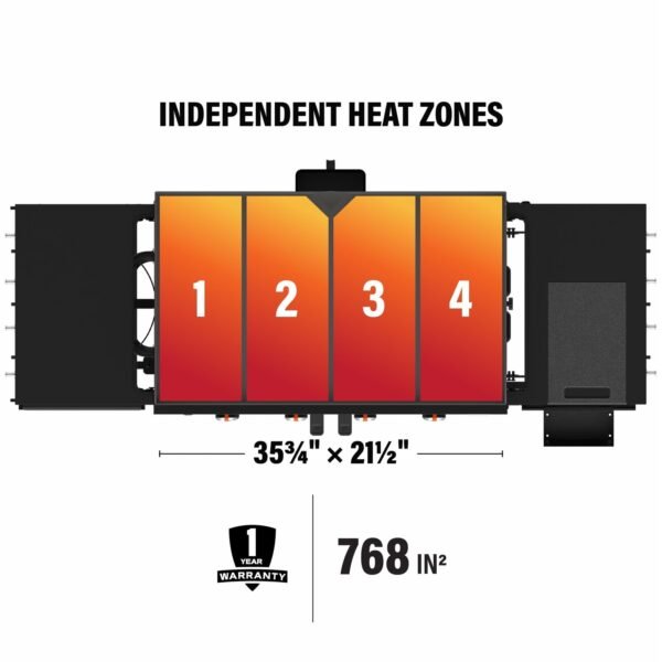 Blackstone Original Outdoor Griddle, 4-Burner 36" Propane Flat Top Grill with Hood, Black