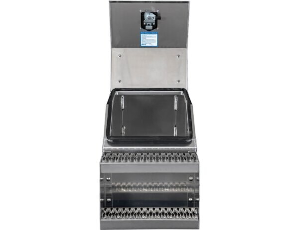 Buyers Products 28-in x 24-in x 18-in Smooth Aluminum Step Box Truck Tool Box 1705281