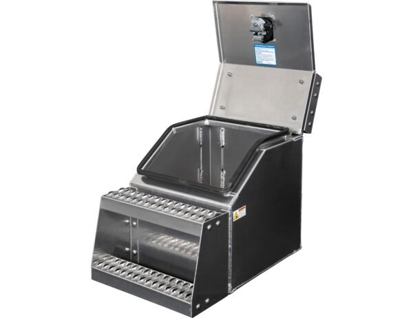 Buyers Products 28-in x 24-in x 18-in Smooth Aluminum Step Box Truck Tool Box 1705281
