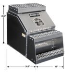 Buyers Products 28-in x 24-in x 19-in Smooth Aluminum Step Box Truck Tool Box 1705285