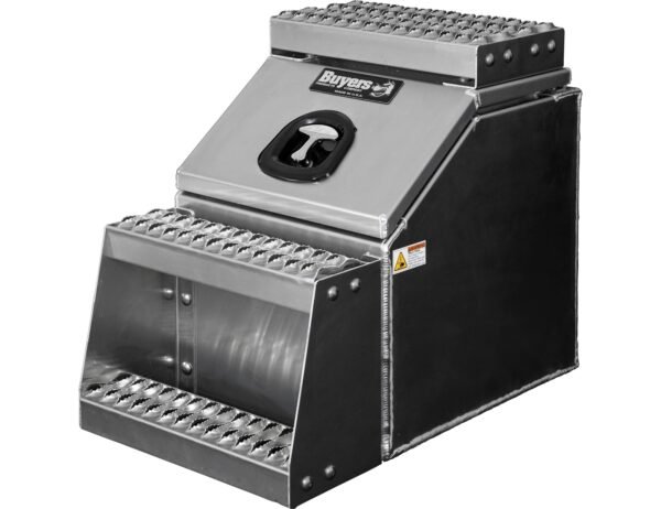 Buyers Products 28-in x 24-in x 19-in Smooth Aluminum Step Box Truck Tool Box 1705285