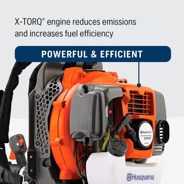 Husqvarna 350BT Gas Backpack Leaf Blower 50.2cc, 692 CFM, 180 MPH