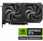 MSI SHADOW GeForce RTX 5060 Ti 16GB GDDR7 PCI Express 5.0 Graphics Card RTX 5060 Ti 16G SHADOW 2X OC PLUS