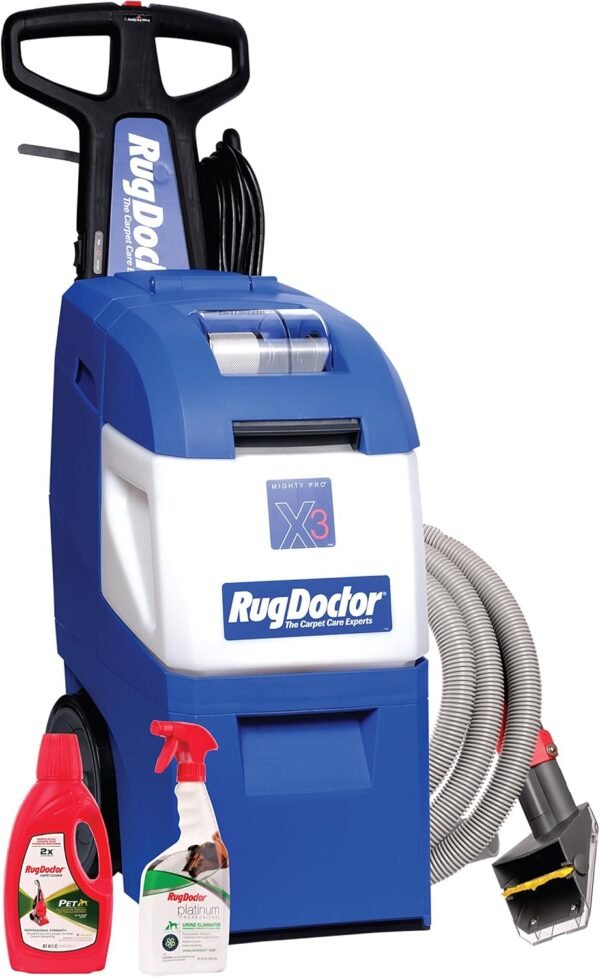 Rug Doctor X3 Commercial Carpet Cleaner Pet Pro Pack with Stain & Odor Removers