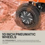 SuperHandy Electric-Assist Garden Cart, 5.7 Cu Ft, 440 lbs Load, All-Terrain Wheels