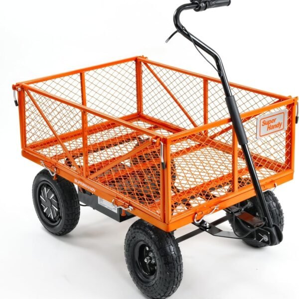 SuperHandy Electric-Assist Garden Cart, 5.7 Cu Ft, 440 lbs Load, All-Terrain Wheels