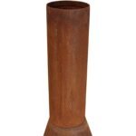 Sunnydaze 75" Mexican-Style Rust Patina Finish Steel Wood-Burning Chiminea with Grill Grate