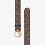 Fendi Brown Leather Belt