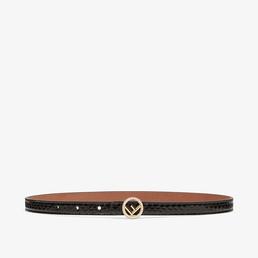 Fendi Black Elaphe Belt