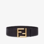 Fendi Black Leather Belt
