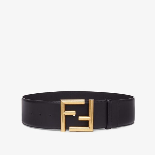 Fendi Black Leather Belt