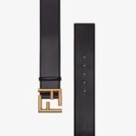 Fendi Black Leather Belt