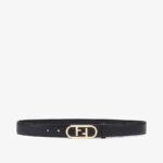 Fendi Black Leather Belt