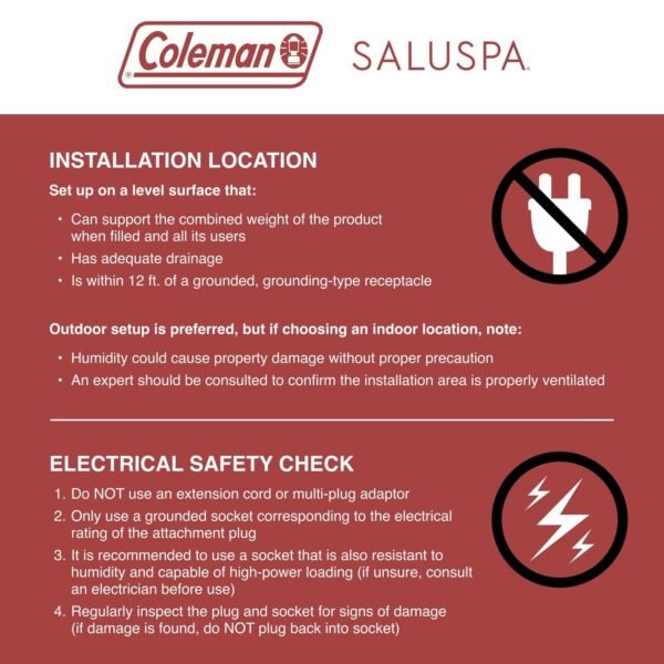 Coleman SaluSpa Atlantis AirJet Inflatable Hot Tub w/ Pump #P09144